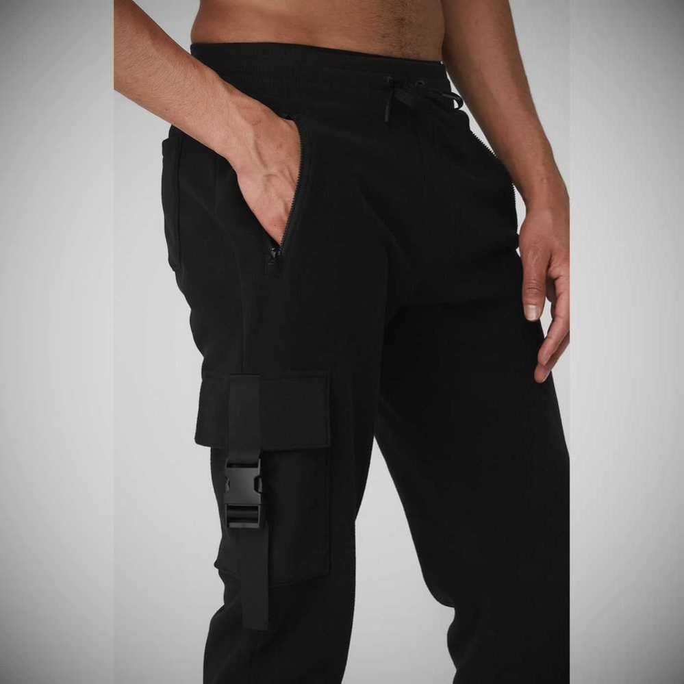 Pantalones Deportivos Alo Yoga Streetside Hombre Negros | MX-41QDRA