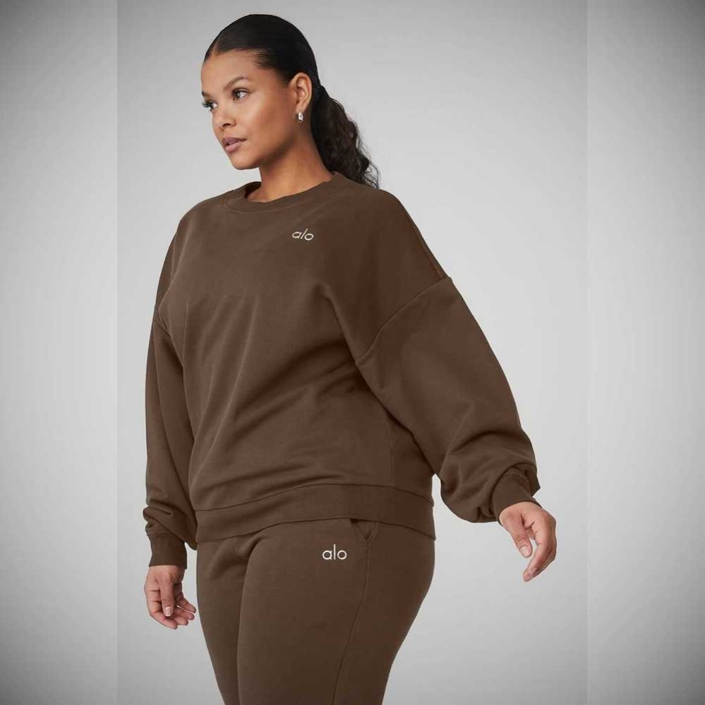 Pullover Alo Yoga Accolade Crew Neck Mujer Cafes | MX-01JVYG