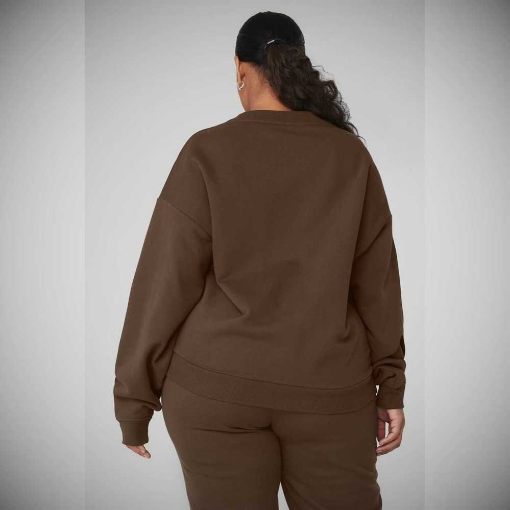 Pullover Alo Yoga Accolade Crew Neck Mujer Cafes | MX-01JVYG