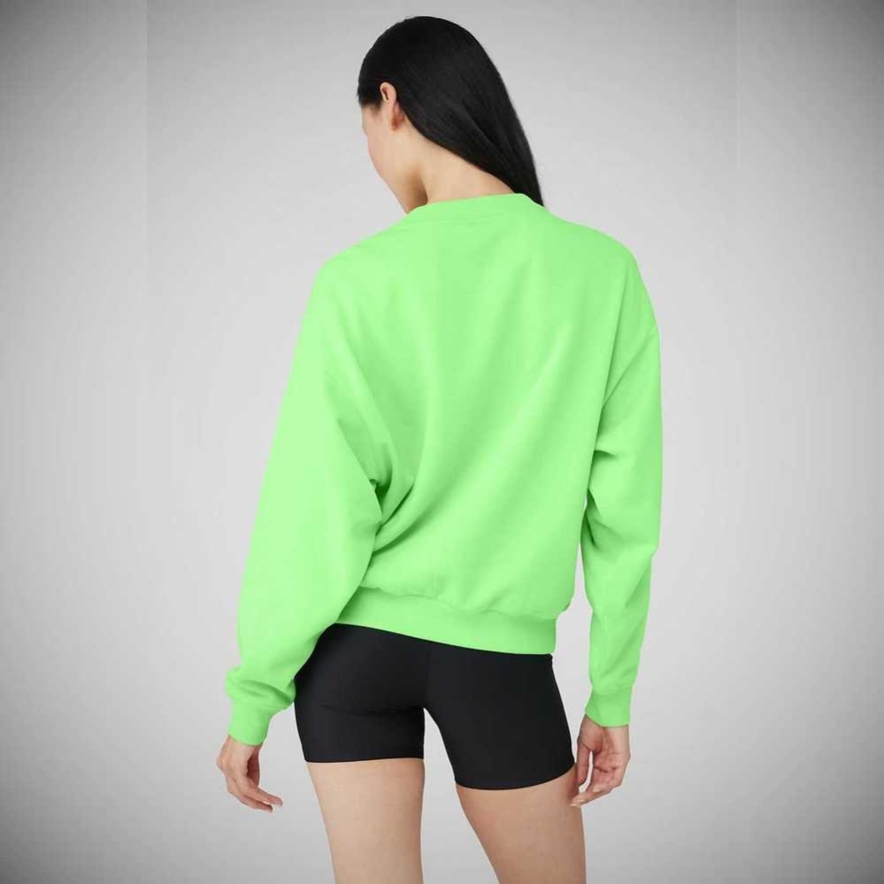 Pullover Alo Yoga Accolade Crew Neck Mujer Verdes | MX-19LYOJ