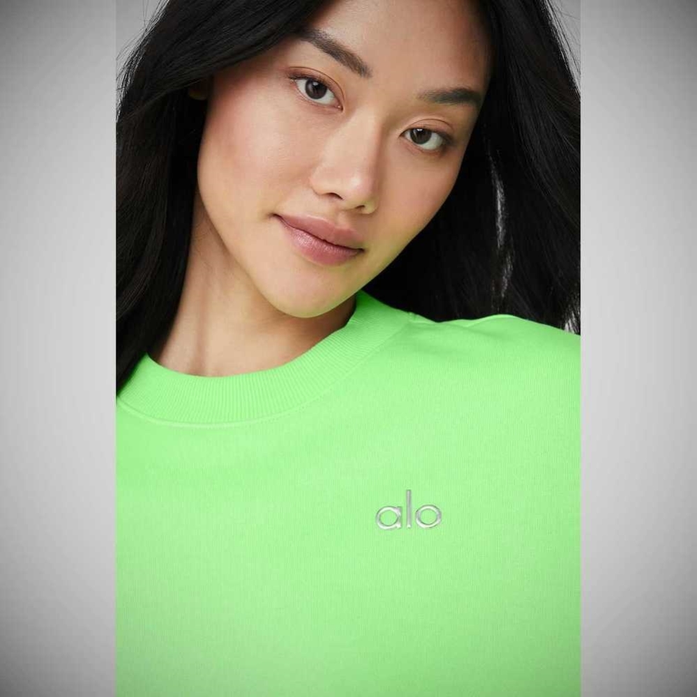 Pullover Alo Yoga Accolade Crew Neck Mujer Verdes | MX-19LYOJ