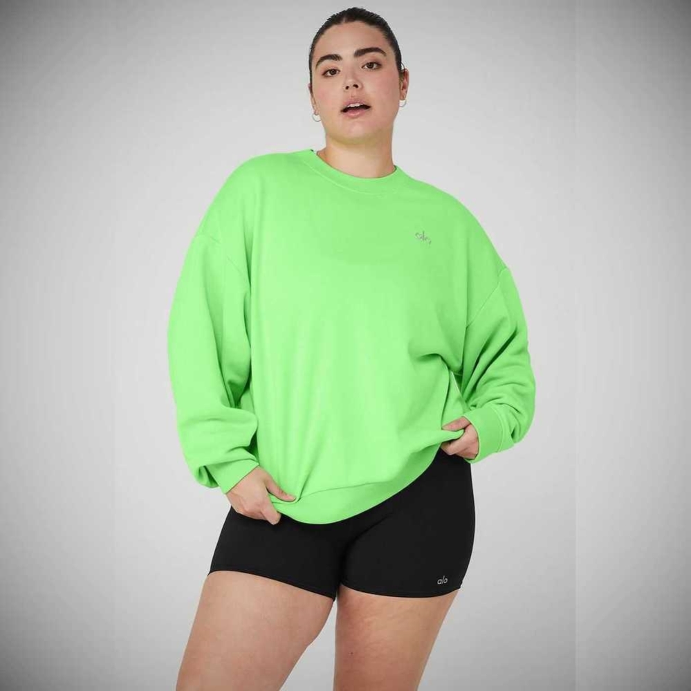 Pullover Alo Yoga Accolade Crew Neck Mujer Verdes | MX-19LYOJ