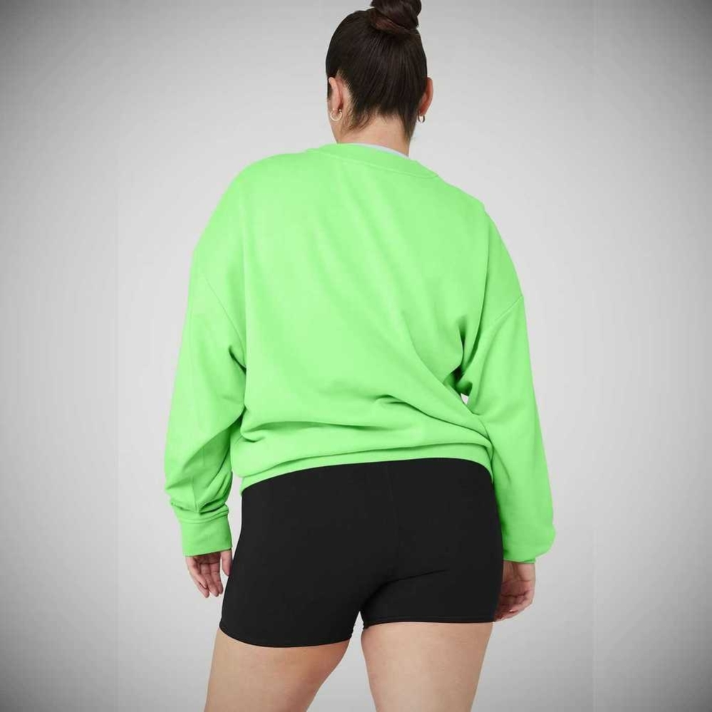 Pullover Alo Yoga Accolade Crew Neck Mujer Verdes | MX-19LYOJ