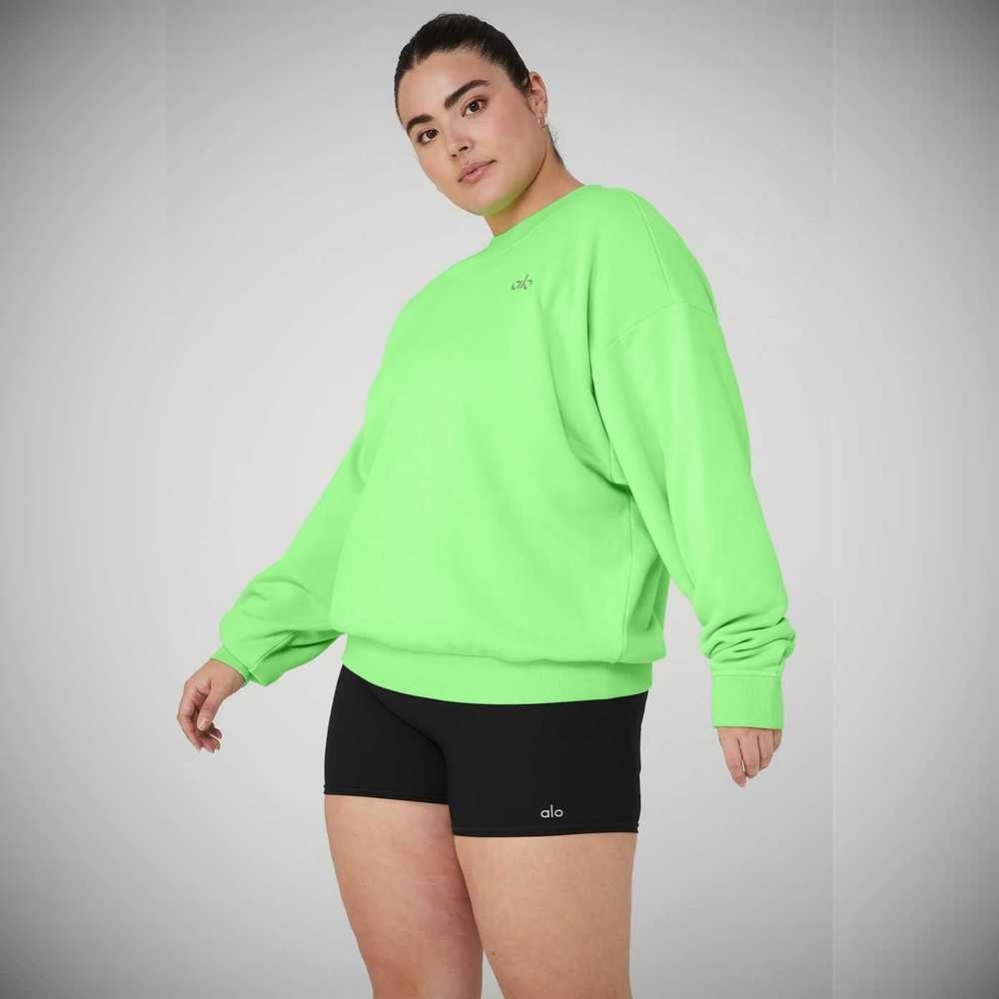 Pullover Alo Yoga Accolade Crew Neck Mujer Verdes | MX-19LYOJ