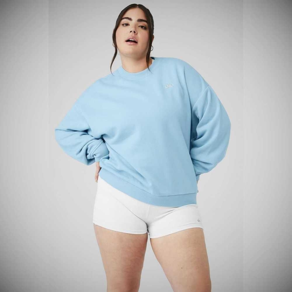 Pullover Alo Yoga Accolade Crew Neck Mujer Azules | MX-23HWYB