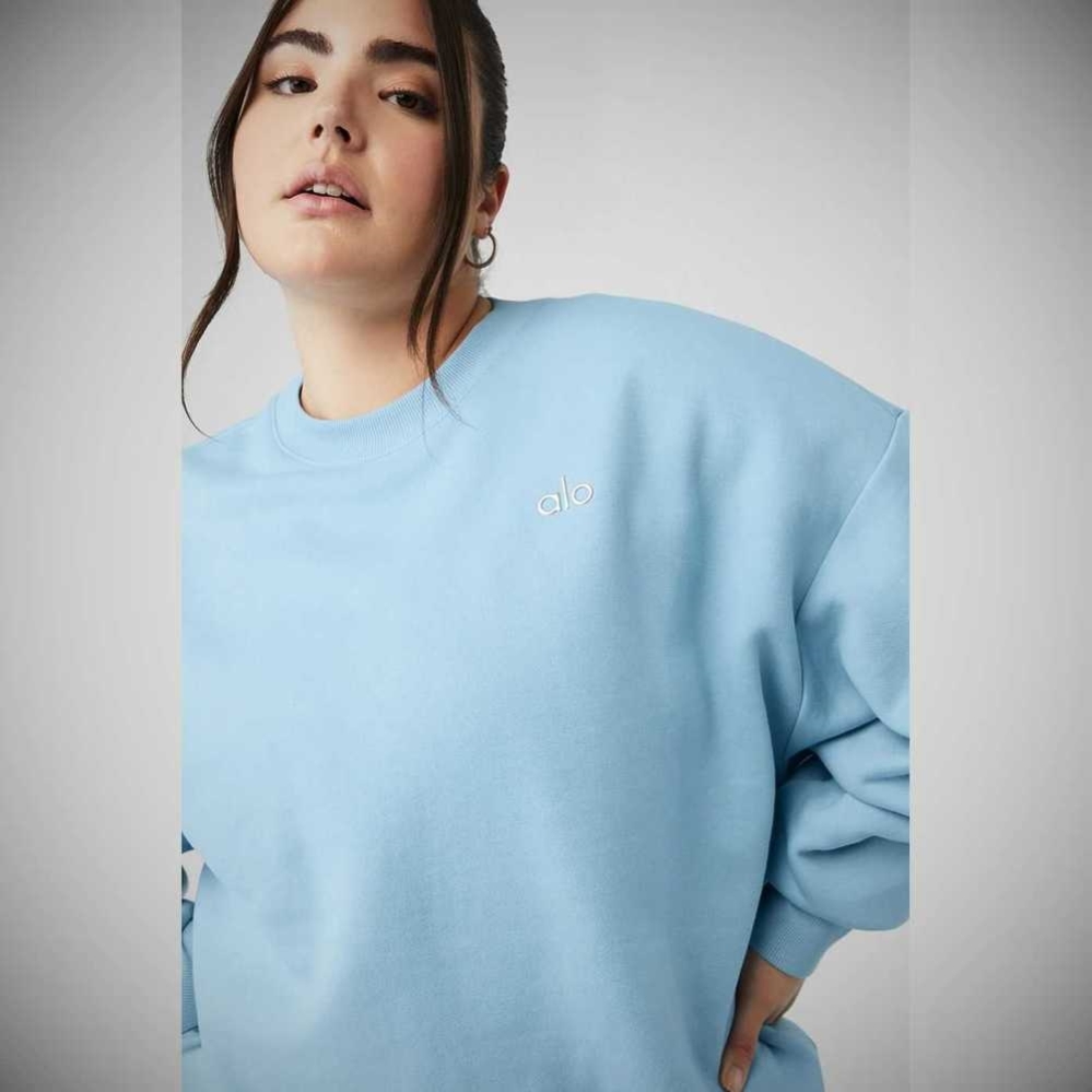 Pullover Alo Yoga Accolade Crew Neck Mujer Azules | MX-23HWYB