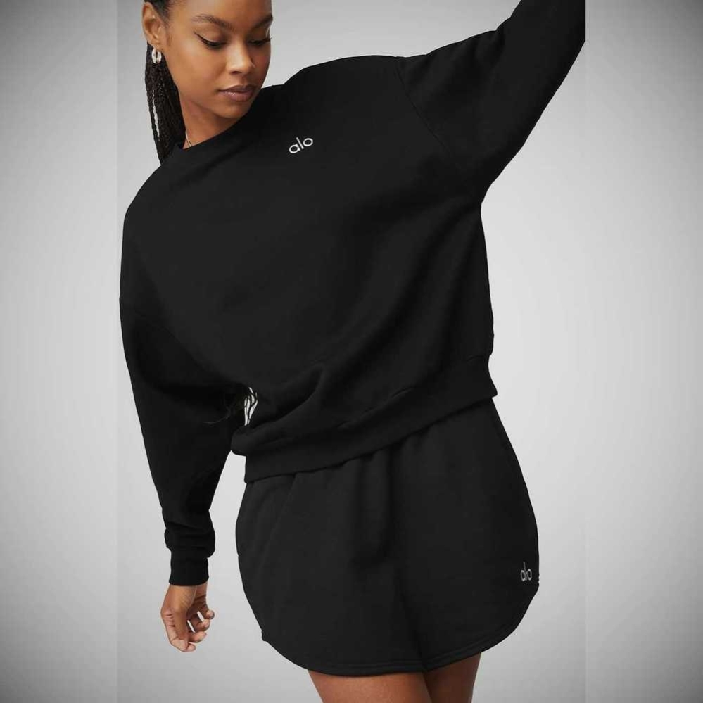 Pullover Alo Yoga Accolade Crew Neck Mujer Negros | MX-28ZGVJ