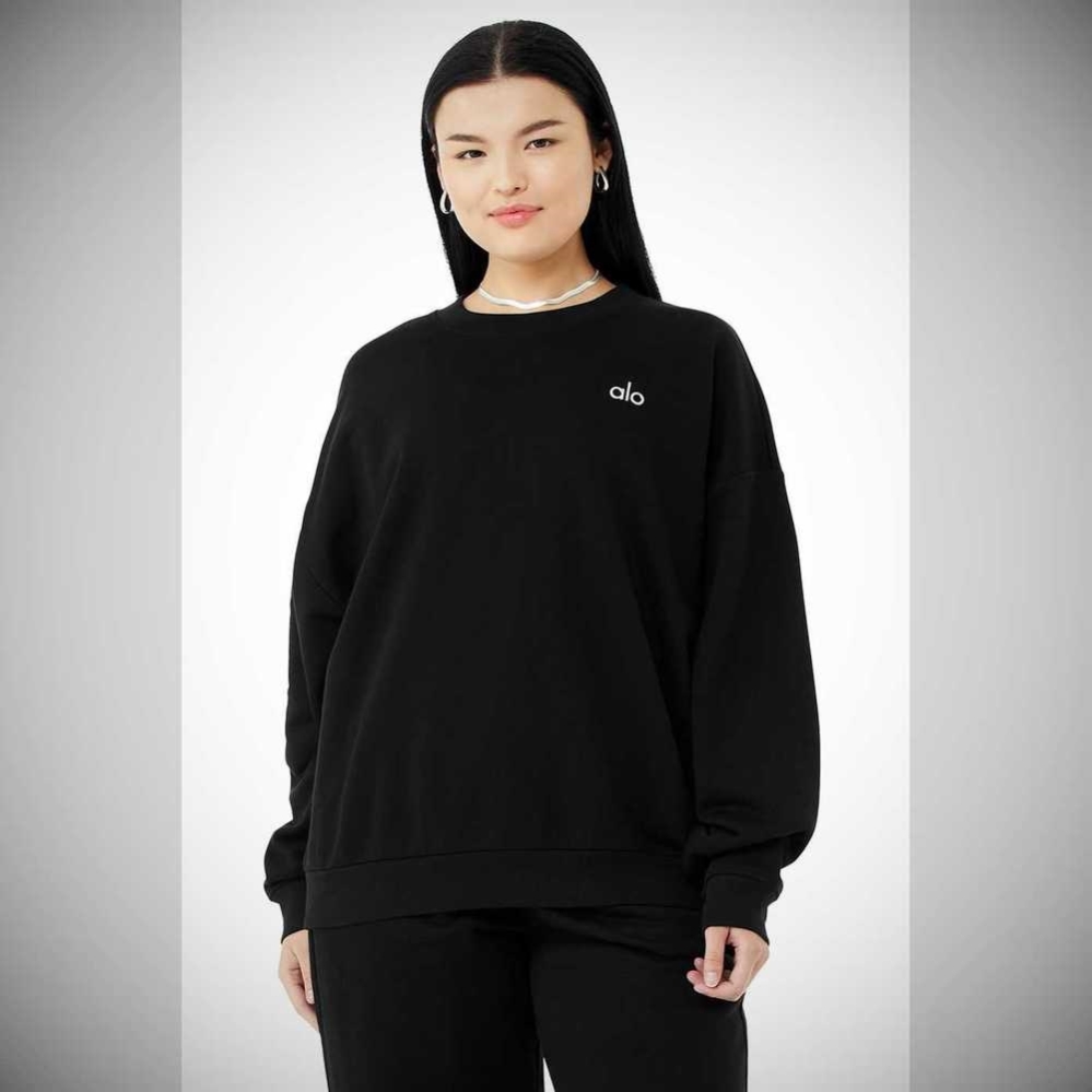 Pullover Alo Yoga Accolade Crew Neck Mujer Negros | MX-28ZGVJ