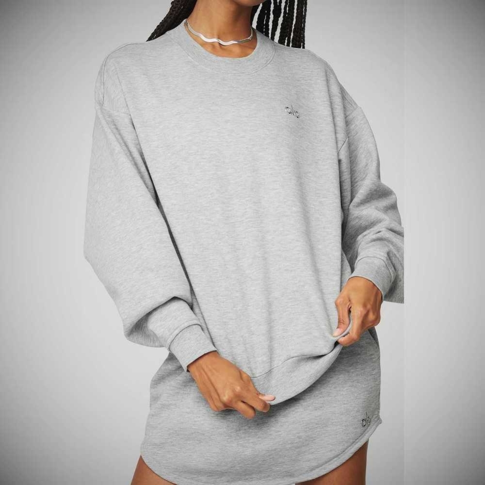 Pullover Alo Yoga Accolade Crew Neck Mujer Grises | MX-30MRPX