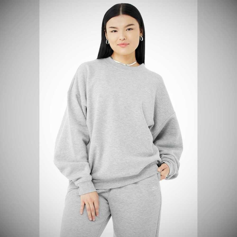 Pullover Alo Yoga Accolade Crew Neck Mujer Grises | MX-30MRPX