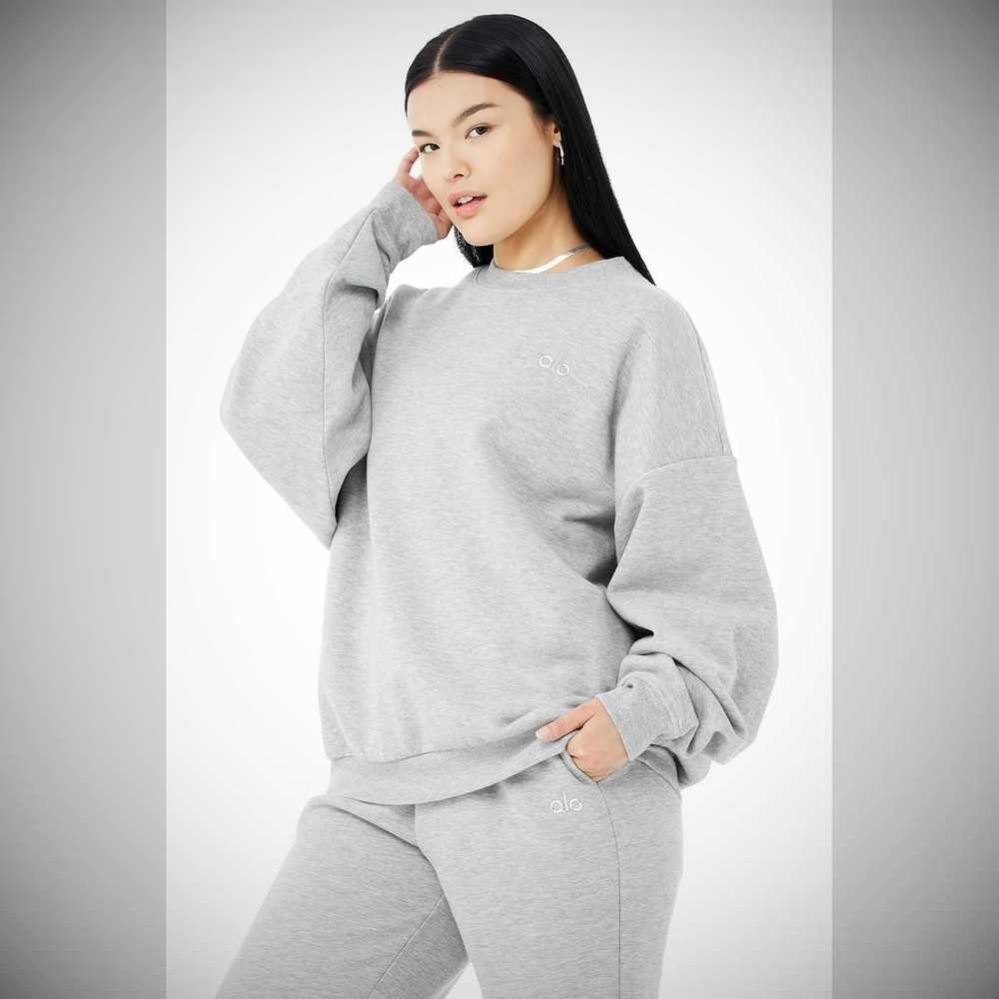 Pullover Alo Yoga Accolade Crew Neck Mujer Grises | MX-30MRPX