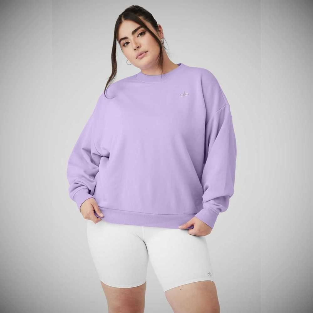 Pullover Alo Yoga Accolade Crew Neck Mujer Morados | MX-35GAEC