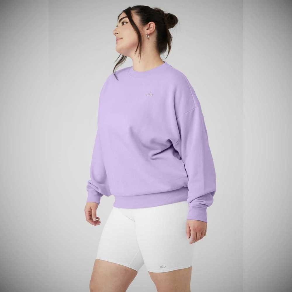 Pullover Alo Yoga Accolade Crew Neck Mujer Morados | MX-35GAEC