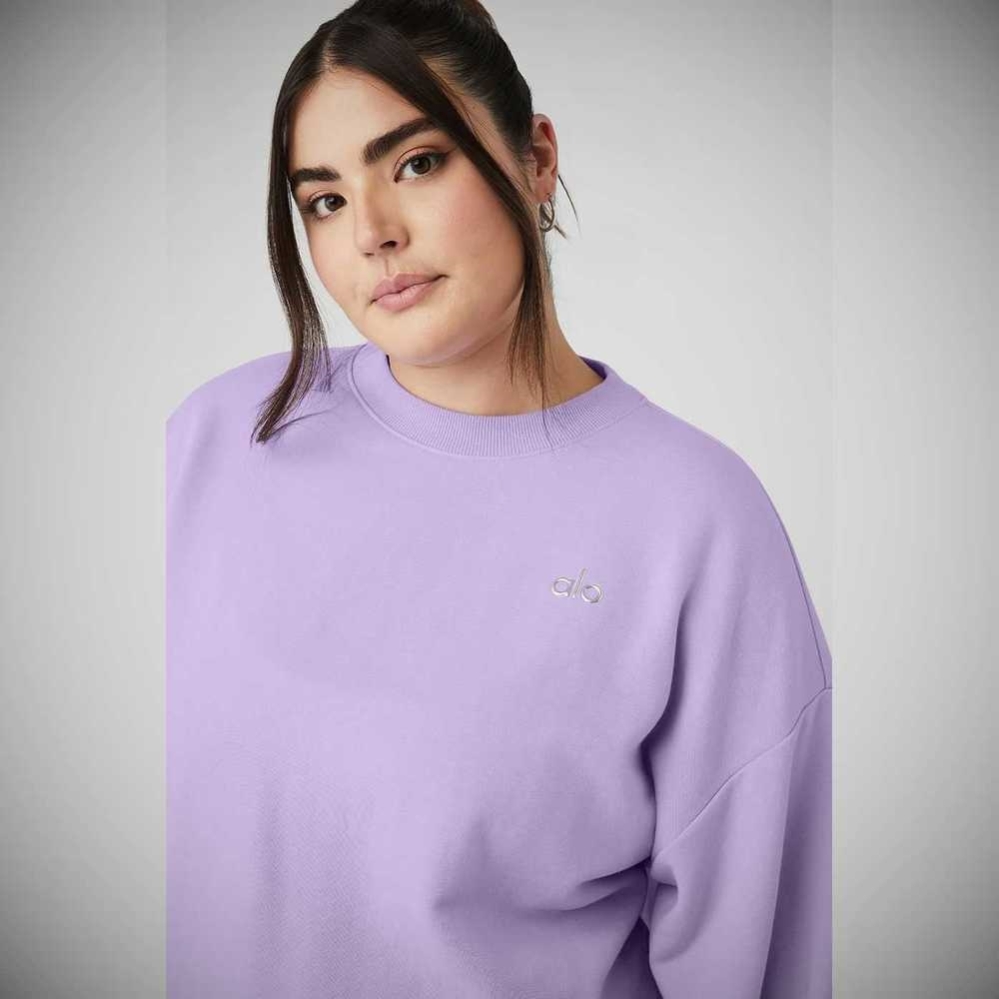 Pullover Alo Yoga Accolade Crew Neck Mujer Morados | MX-35GAEC