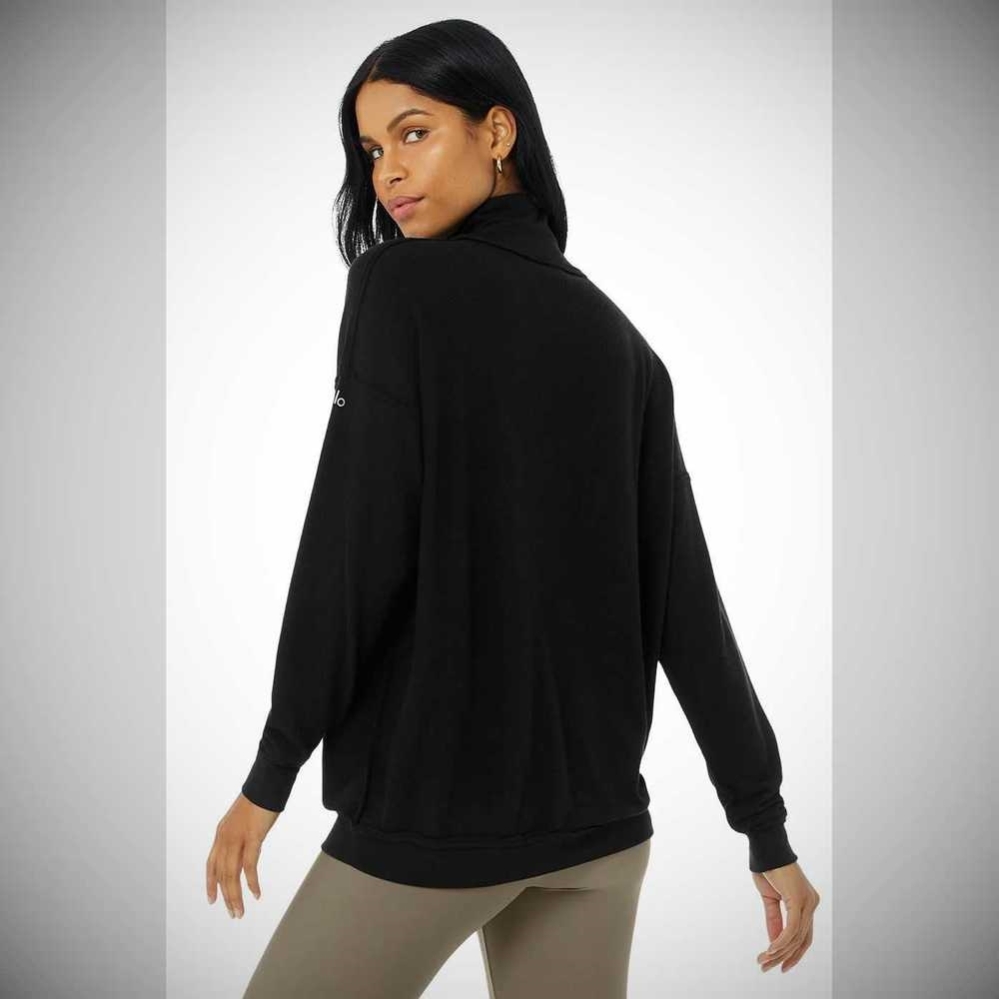 Pullover Alo Yoga Alolux Soho Mock Neck Mujer Negros | MX-12IPUQ