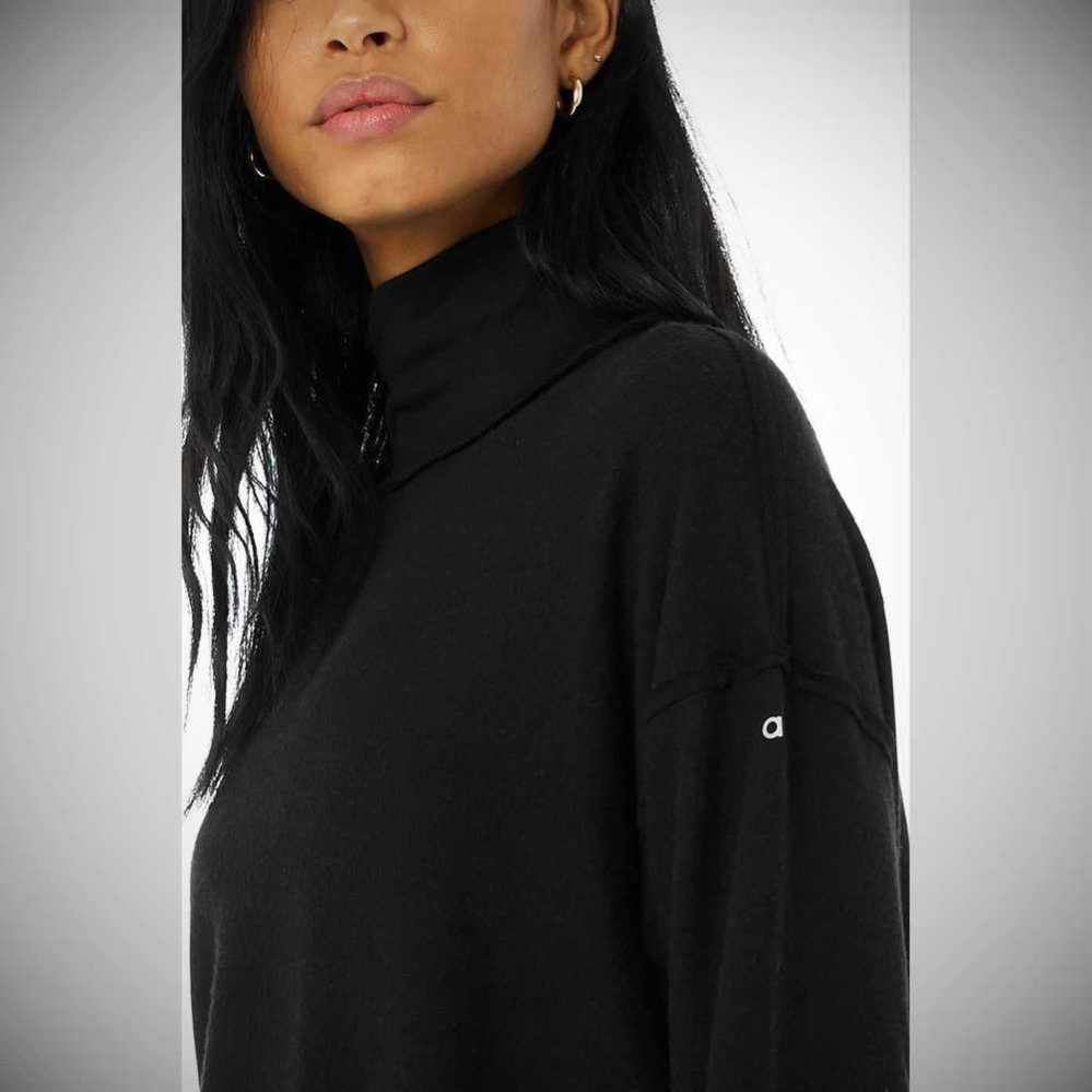 Pullover Alo Yoga Alolux Soho Mock Neck Mujer Negros | MX-12IPUQ