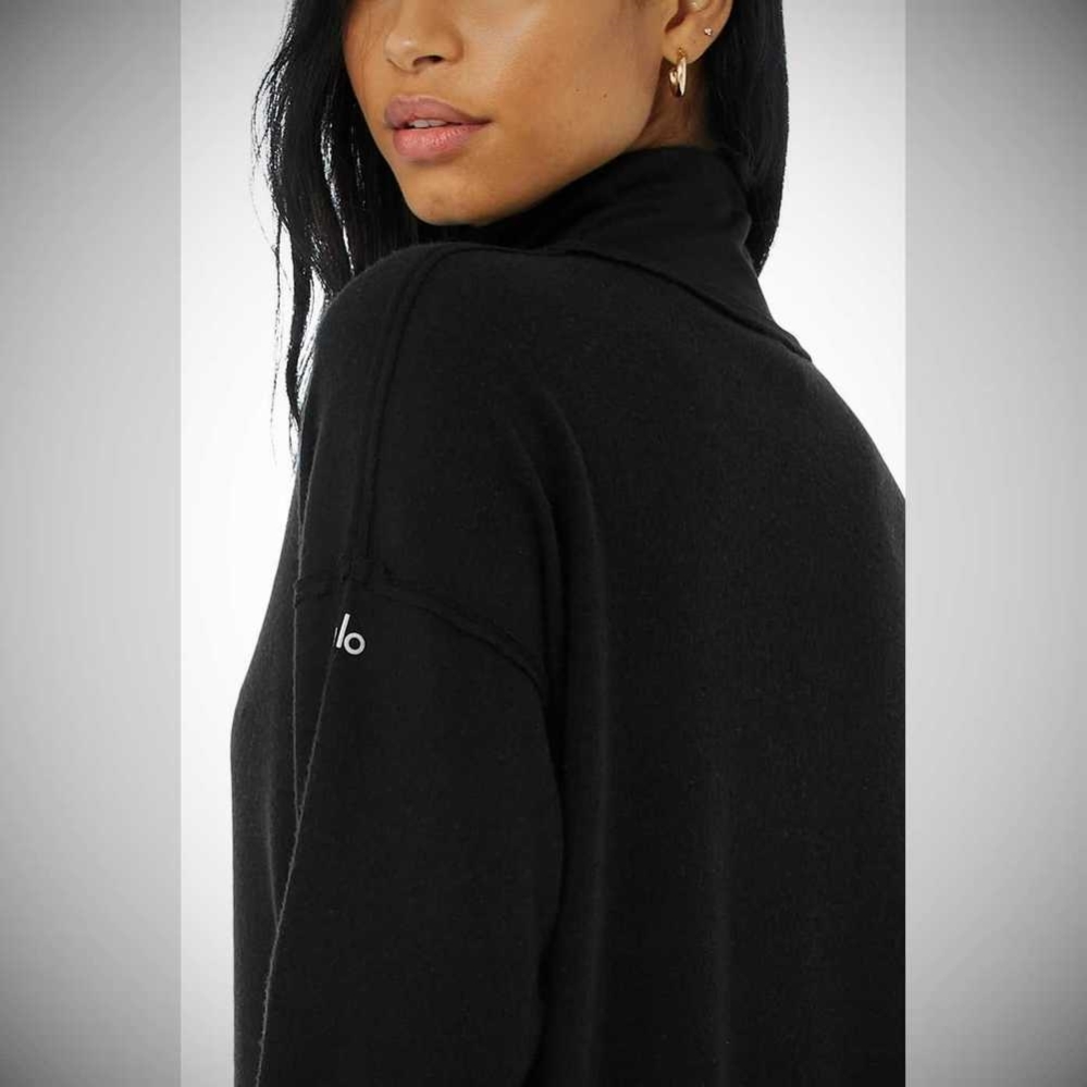 Pullover Alo Yoga Alolux Soho Mock Neck Mujer Negros | MX-12IPUQ