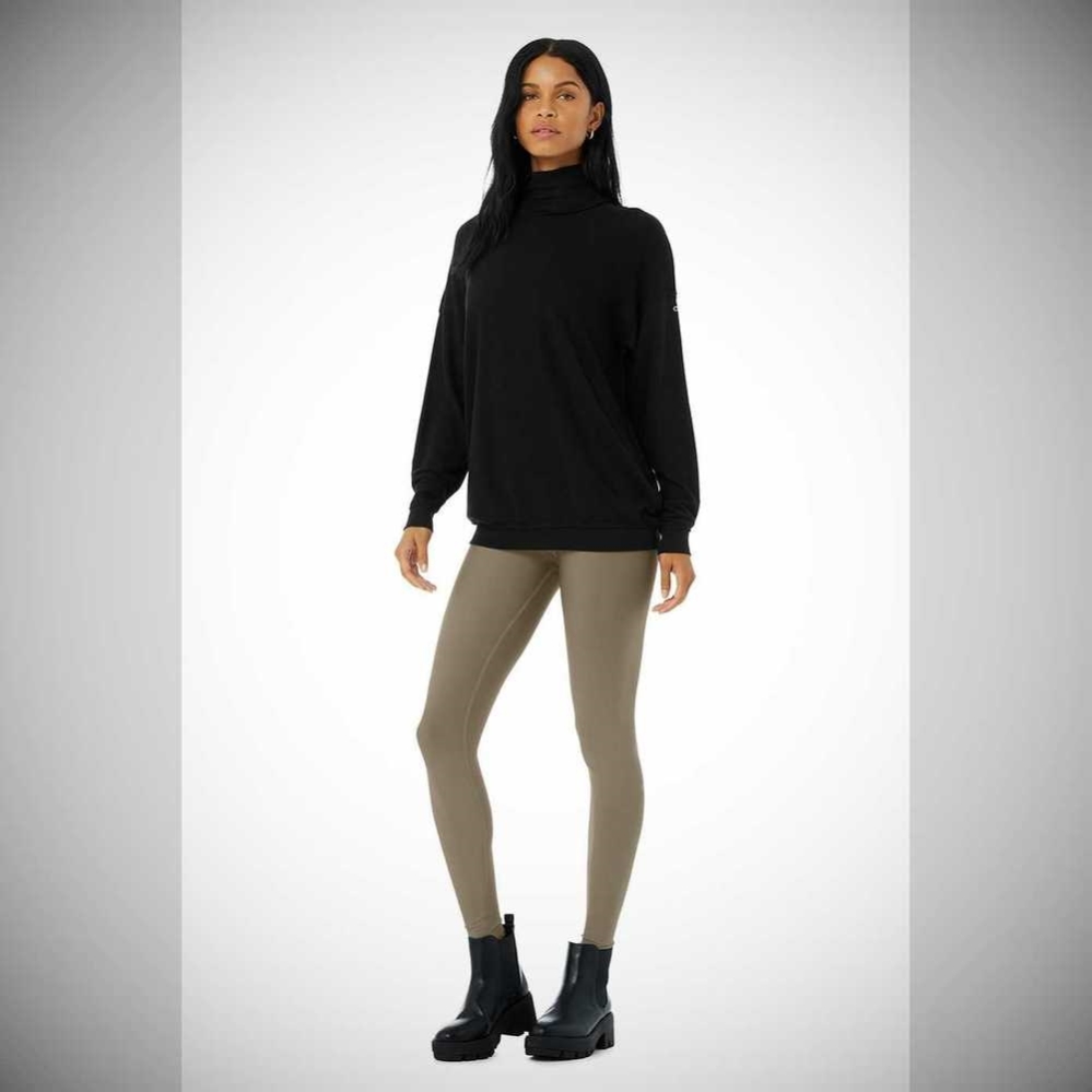 Pullover Alo Yoga Alolux Soho Mock Neck Mujer Negros | MX-12IPUQ