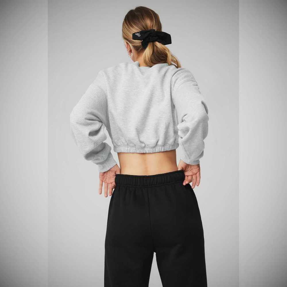 Pullover Alo Yoga Devotion Crew Neck Mujer Grises | MX-25ENKA