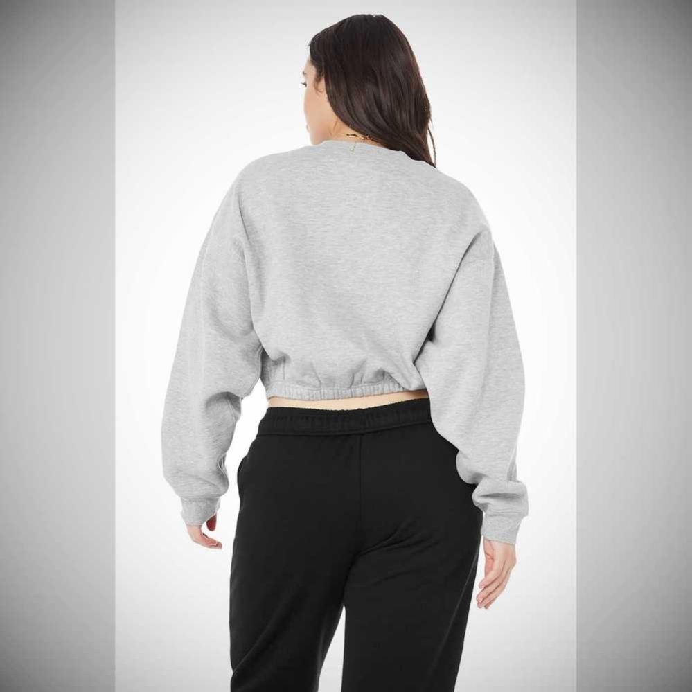 Pullover Alo Yoga Devotion Crew Neck Mujer Grises | MX-25ENKA