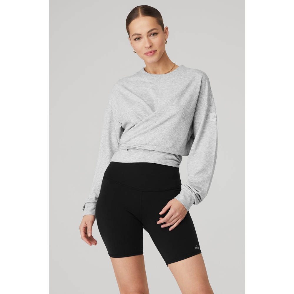 Pullover Alo Yoga Dreamy Wrap Mujer Grises | MX-01UGIM