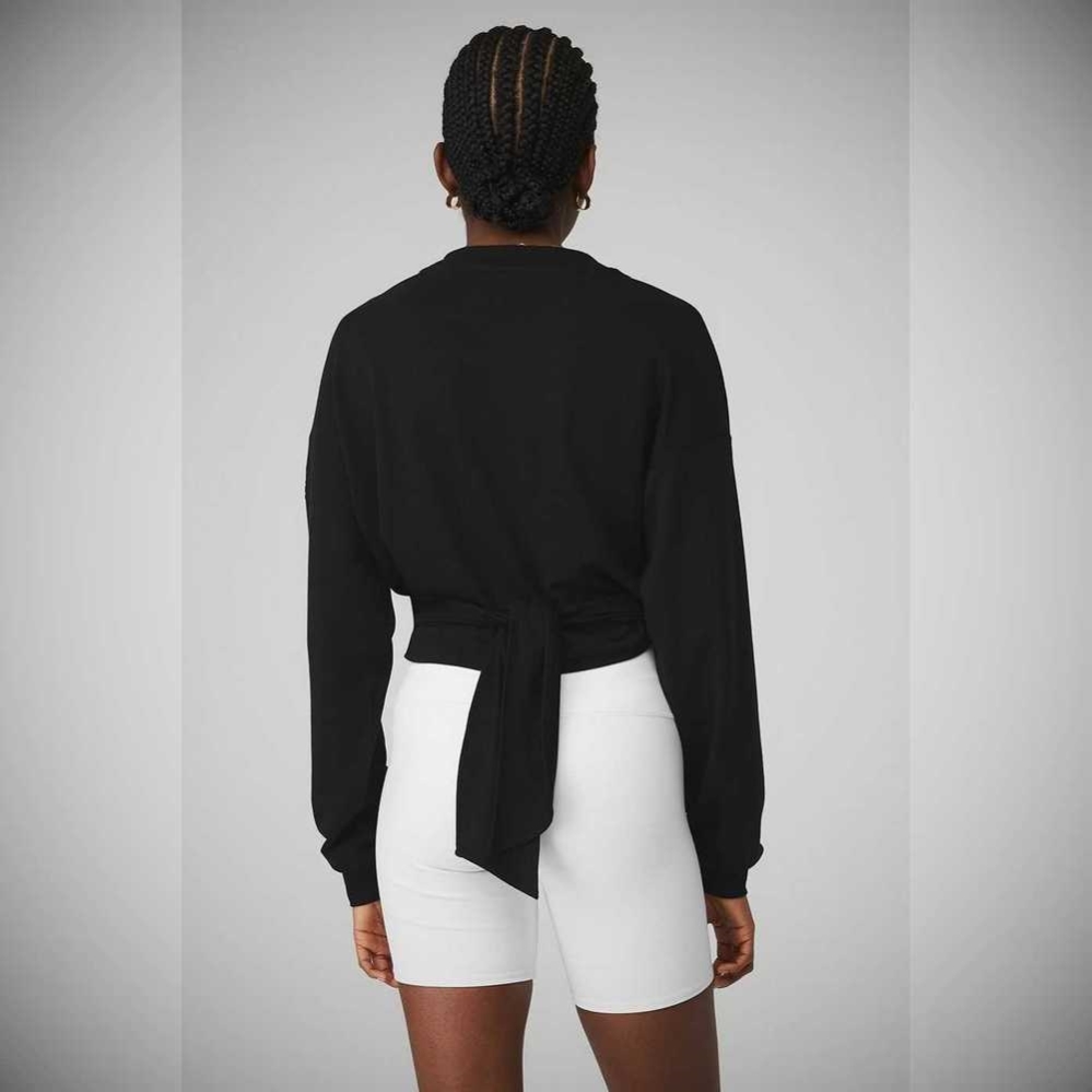 Pullover Alo Yoga Dreamy Wrap Mujer Negros | MX-24EGAN