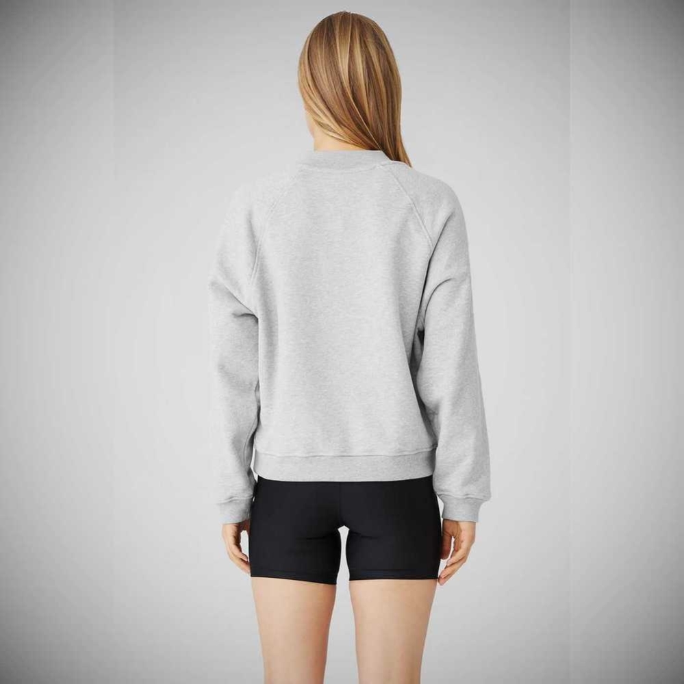 Pullover Alo Yoga Heavy Weight Offline Crew Neck Mujer Grises | MX-05WMIA