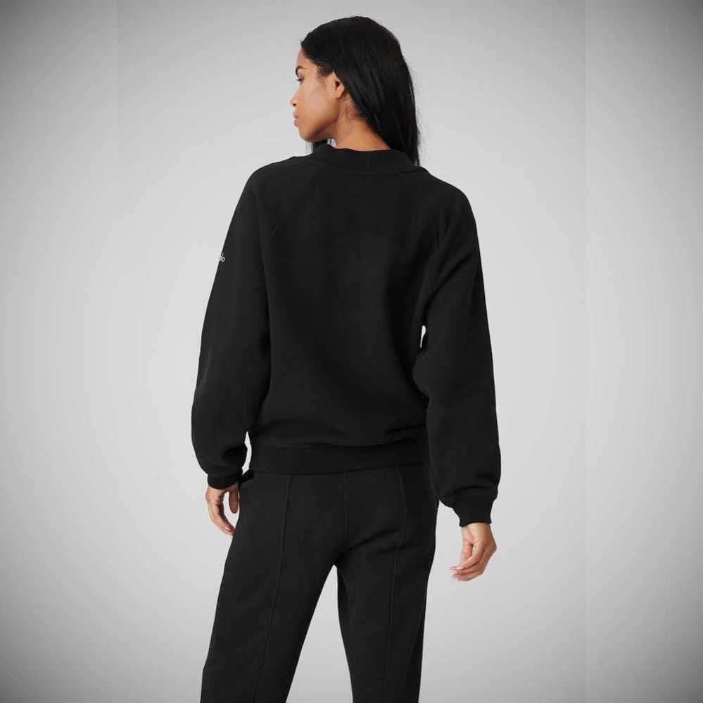 Pullover Alo Yoga Heavy Weight Offline Crew Neck Mujer Negros | MX-13FIHN