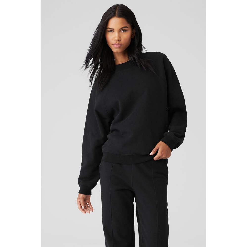 Pullover Alo Yoga Heavy Weight Offline Crew Neck Mujer Negros | MX-13FIHN