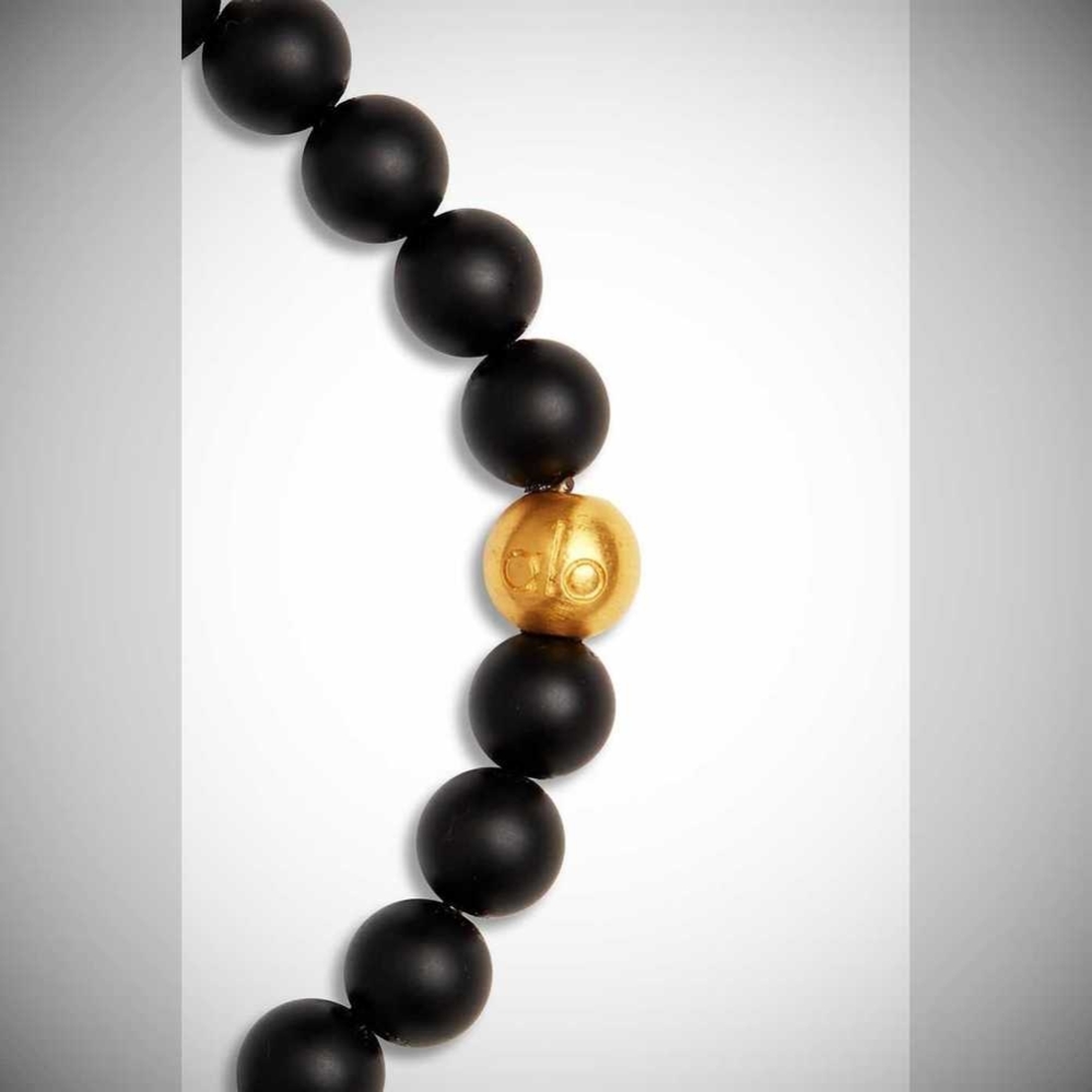 Pulsera Alo Yoga Black Onyx Mala Hombre Negros | MX-21HIBD