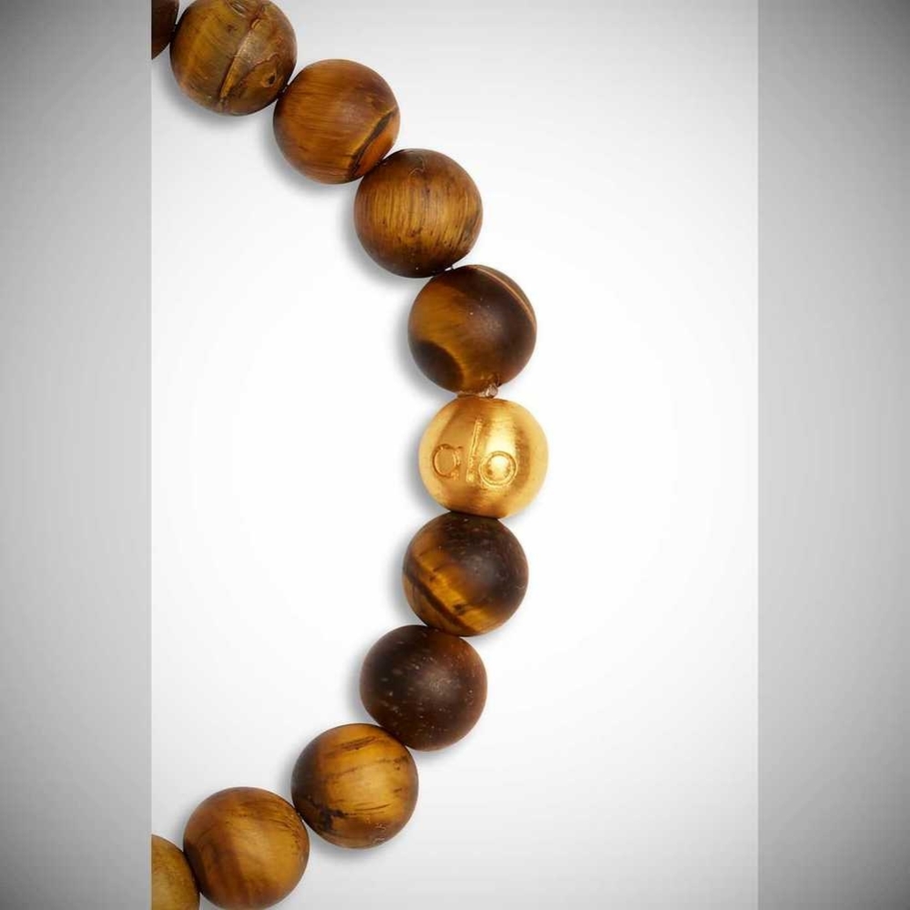 Pulsera Alo Yoga Tiger’s Eye Mala Hombre Marrom | MX-14GHBU