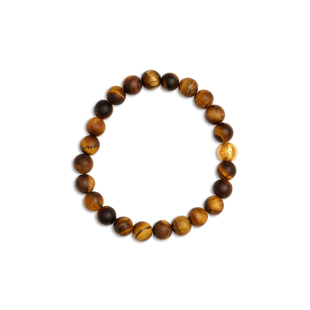 Pulsera Alo Yoga Tiger’s Eye Mala Hombre Marrom | MX-14GHBU