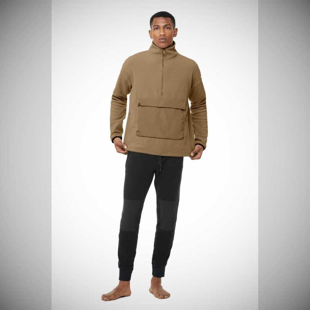 Ropa De Abrigo Alo Yoga 1/2 Zip Mammoth Polar Hombre Marrom | MX-75PVHA