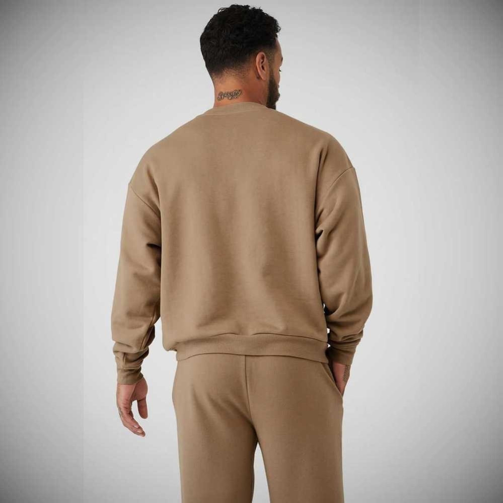 Ropa De Abrigo Alo Yoga Accolade Crew Neck Hombre Marrom | MX-27GQVK