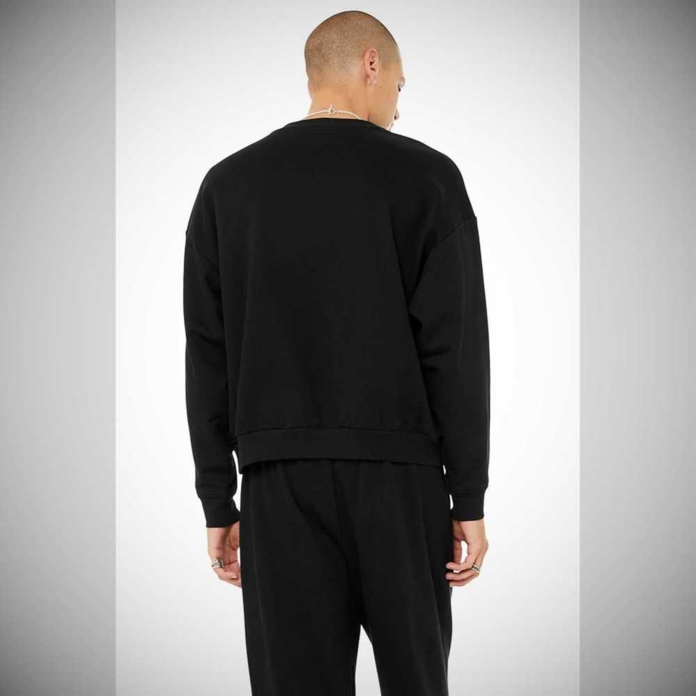 Ropa De Abrigo Alo Yoga Accolade Crew Neck Hombre Negros | MX-37DLJY