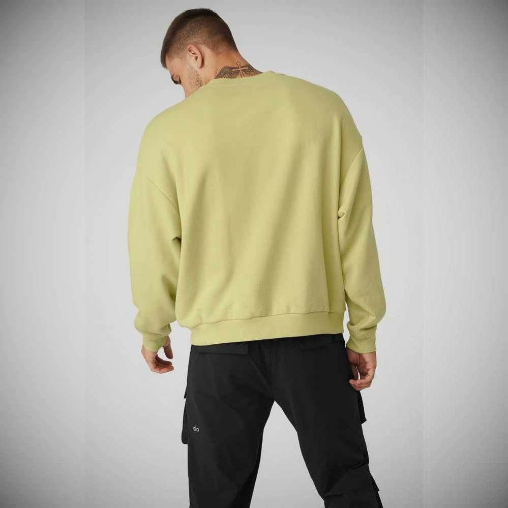 Ropa De Abrigo Alo Yoga Accolade Crew Neck Hombre Grises Amarillos | MX-47ADSN