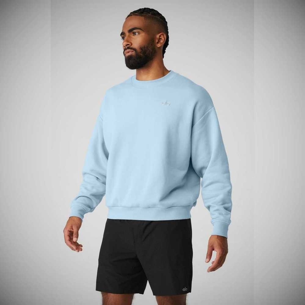 Ropa De Abrigo Alo Yoga Accolade Crew Neck Hombre Azules | MX-58HJFG