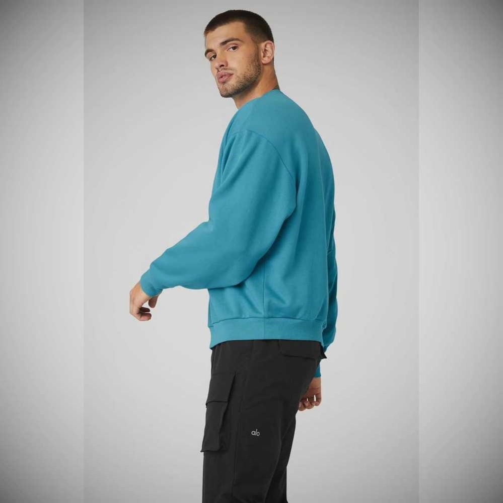 Ropa De Abrigo Alo Yoga Accolade Crew Neck Hombre Azules | MX-69ZDIA