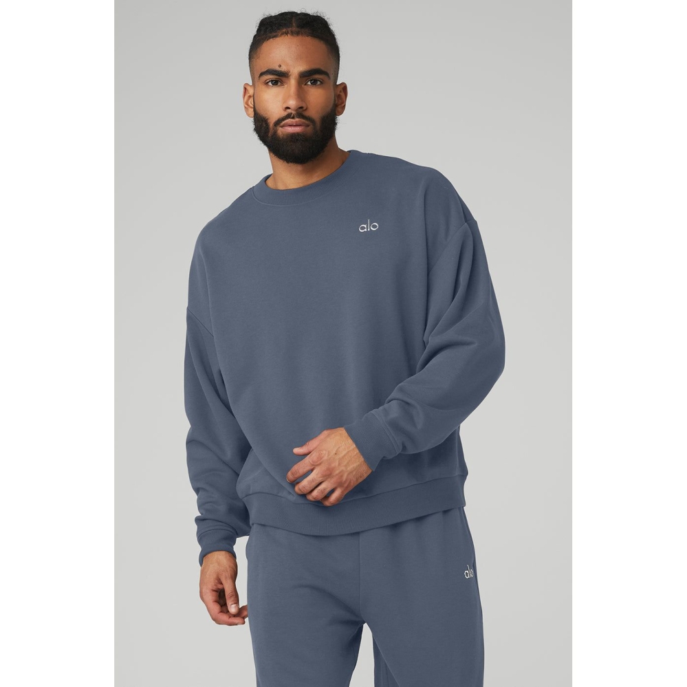 Ropa De Abrigo Alo Yoga Accolade Crew Neck Hombre Grises | MX-73JOSQ