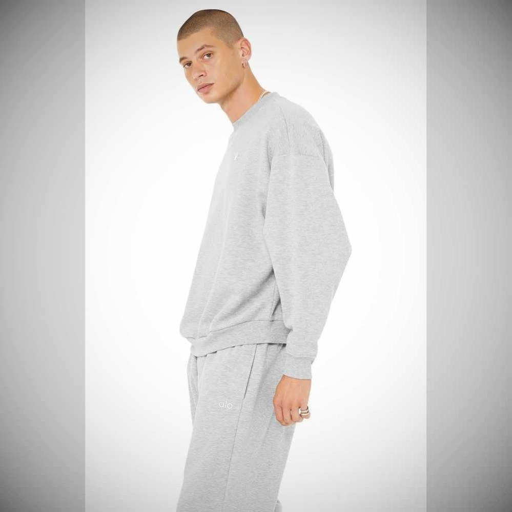 Ropa De Abrigo Alo Yoga Accolade Crew Neck Hombre Grises | MX-90WLUZ