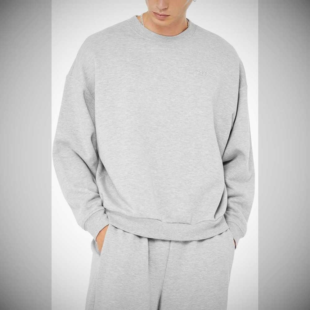 Ropa De Abrigo Alo Yoga Accolade Crew Neck Hombre Grises | MX-90WLUZ