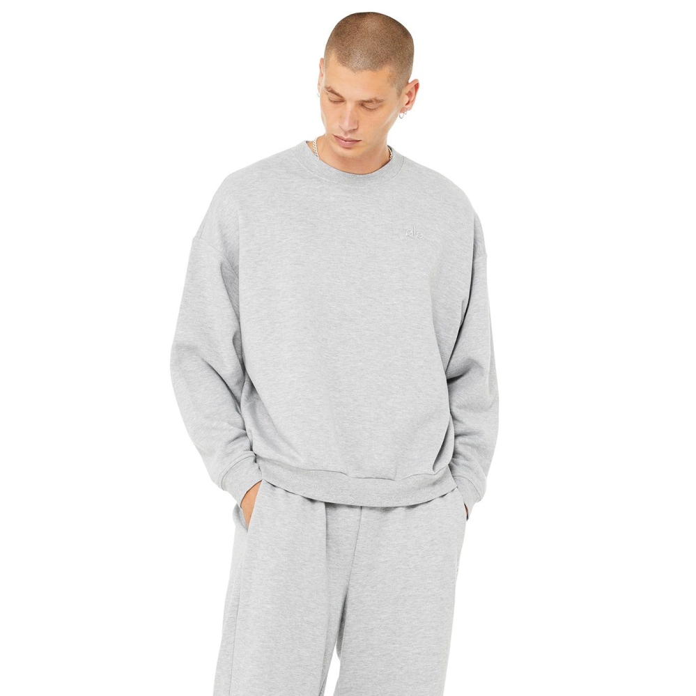 Ropa De Abrigo Alo Yoga Accolade Crew Neck Hombre Grises | MX-90WLUZ