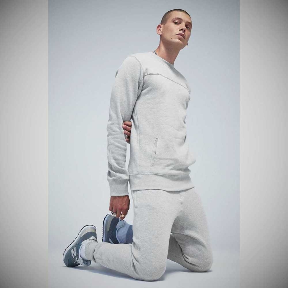 Ropa De Abrigo Alo Yoga Base Sweatshirt Hombre Grises | MX-18TAIH