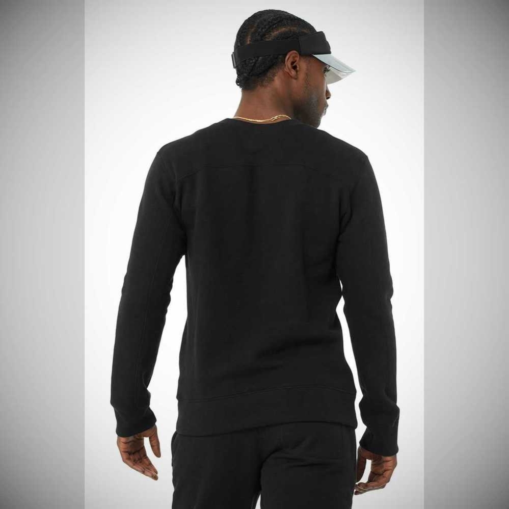 Ropa De Abrigo Alo Yoga Base Sweatshirt Hombre Negros | MX-57ENBH