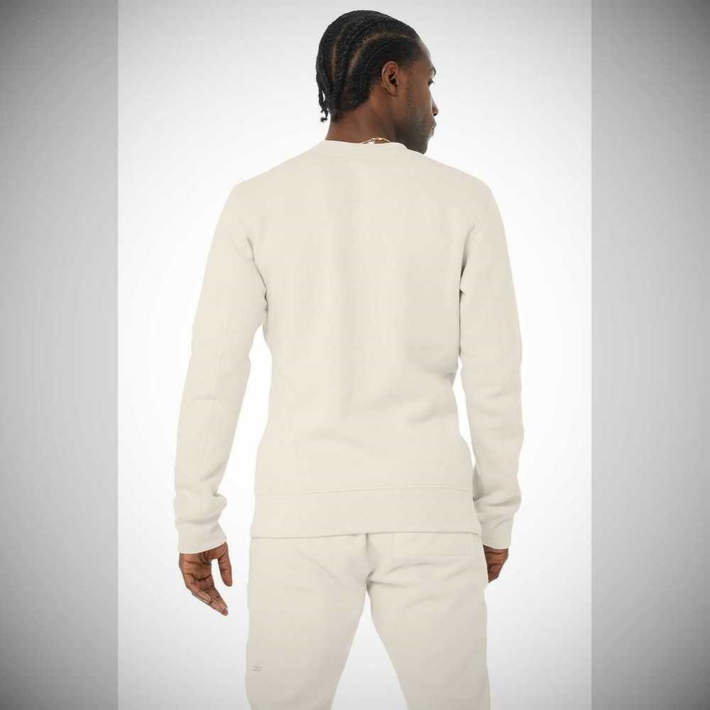 Ropa De Abrigo Alo Yoga Base Sweatshirt Hombre Beige | MX-57HLUM