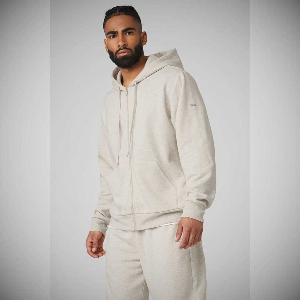 Ropa De Abrigo Alo Yoga Everyday Full Zip Hombre Beige | MX-29IQLC