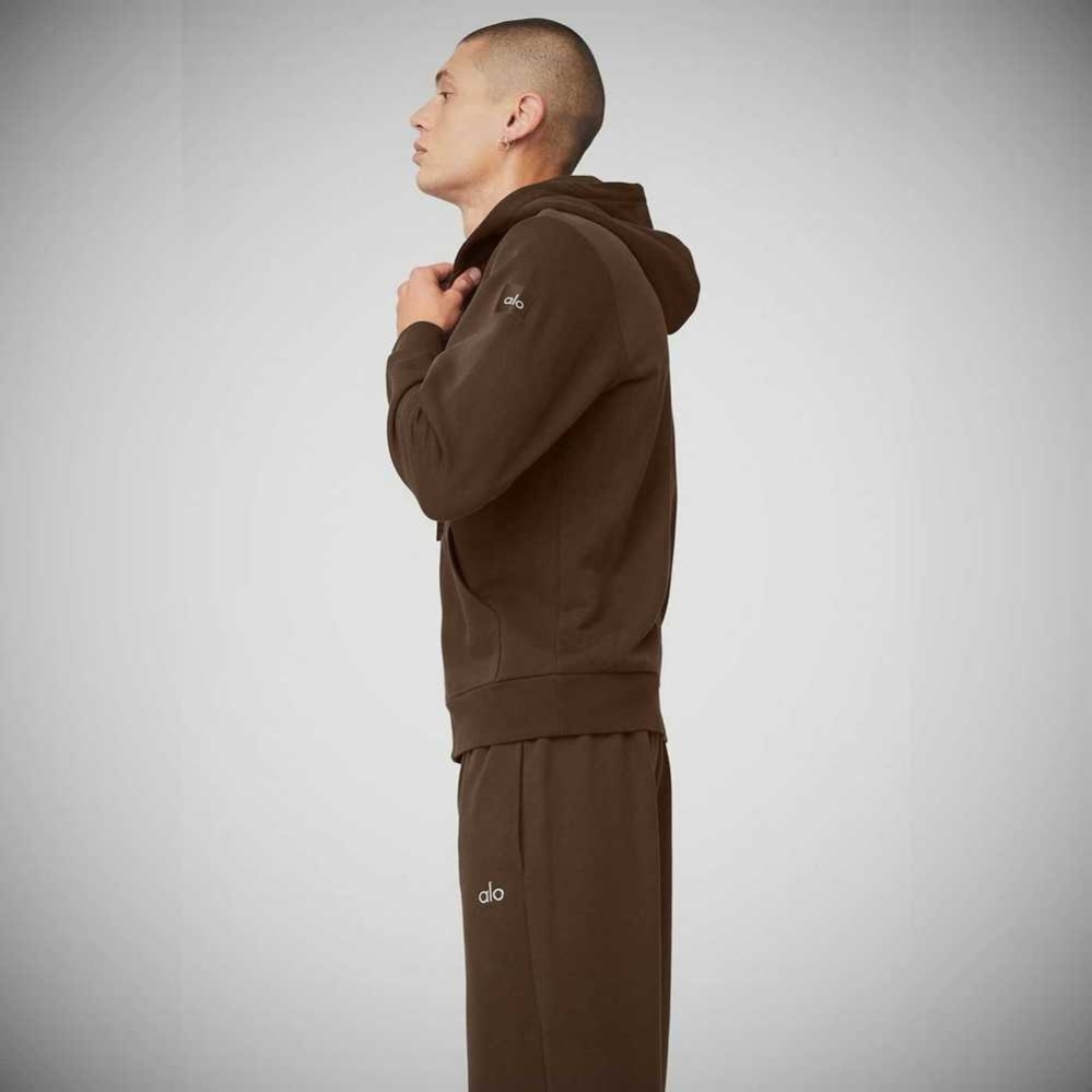 Ropa De Abrigo Alo Yoga Everyday Full Zip Hombre Cafes | MX-41HAXE