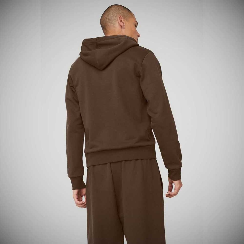 Ropa De Abrigo Alo Yoga Everyday Full Zip Hombre Cafes | MX-41HAXE