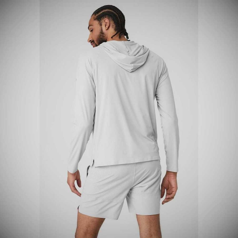 Ropa De Abrigo Alo Yoga Idol Encapuchado Runner Hombre Titanium | MX-16SODL