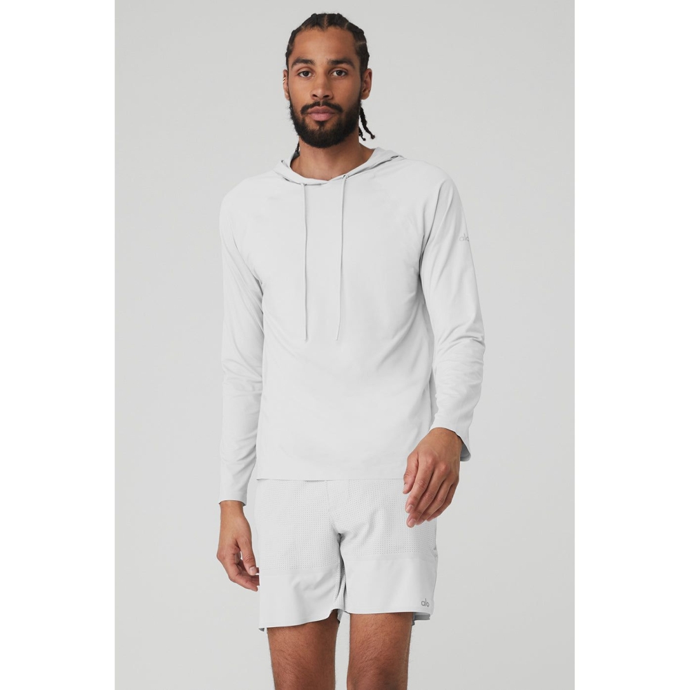 Ropa De Abrigo Alo Yoga Idol Encapuchado Runner Hombre Titanium | MX-16SODL